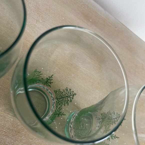 Libby Coca Cola Winter Holiday Pine Tree Drinking Glasses Vintage - Set of 4 - Picture 6 of 10